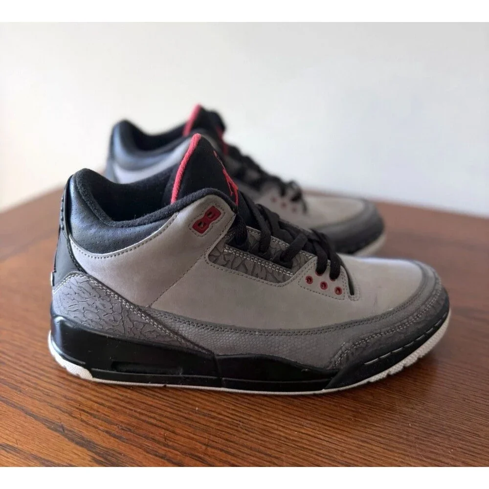 Size 10 - Air Jordan 3 Retro Stealth Sneakers Men's 136064-003 Shoes 2011